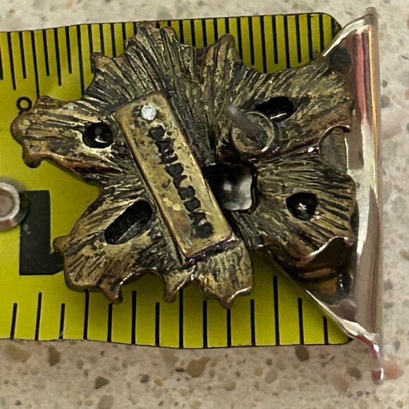 Rhinestone Floral Stud Earrings, BaubleBar Pink & Clear Gun Metal Tone Pierced - Picture 13 of 13